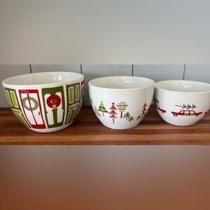 Crate and Barrel Julia Rothman Christmas Nesting Bowls
